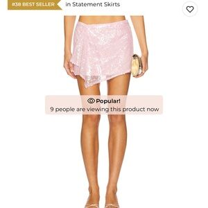 Superdown Sparkling Pink Mini Skirt